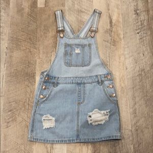 forever 21 jean overall dress
